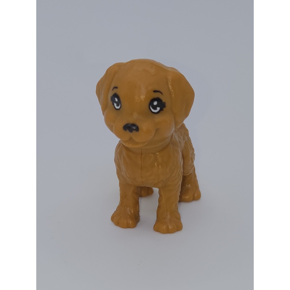 Vintage Barbie Dog Figure Tan Golden Retriever Puppy Pet Toy Accessory